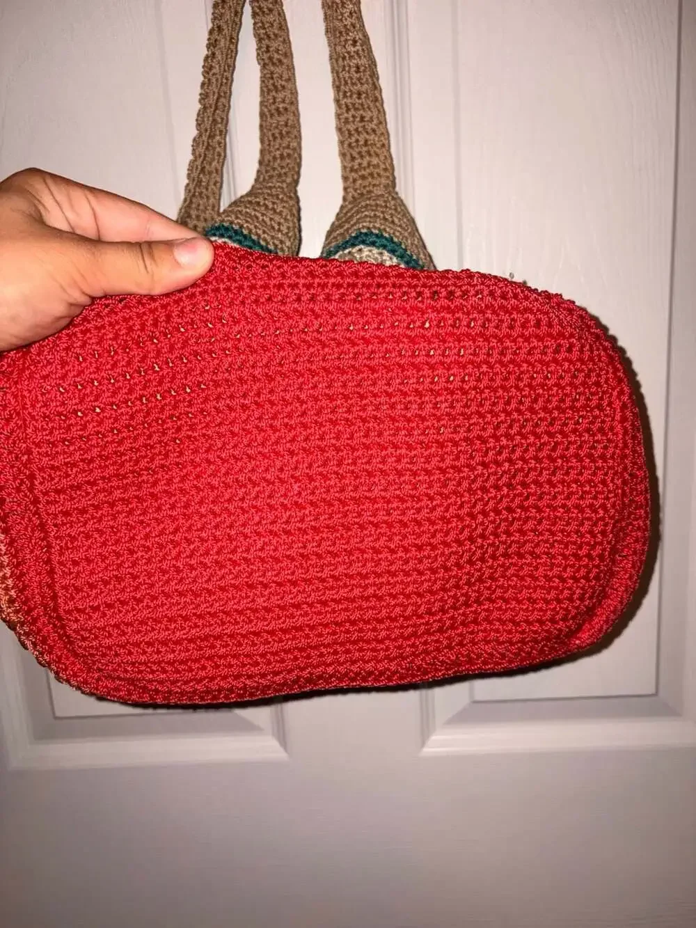 The Sak Originals Rainbow Striped Crochet Hobo Shoulder Bag
